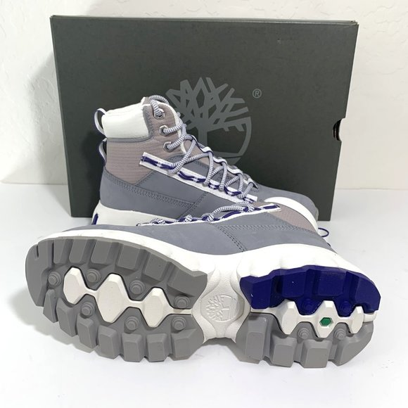 Timberland GreenStride Edge Waterproof Boots Leather Hiker Booties Grey Nubuck - Picture 6 of 8